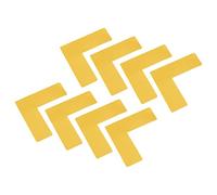 PATIKIL 8 Pezzi 5s Angolo di Marcatura Posizione 150 x 150 x 50mm Marcatore per Pavimento a Forma di L per Tavolo Ufficio Scrivania Pavimento Magazzino, Giallo