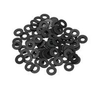 PATIKIL 80pz M4 Nylon Rondella Piatta 4mm ID 9mm OD 1mm Spessa Nero | Guarnizione Distanziatore Guarnizione Ring, per Rubinetto Tubo Acqua Tubo Dispositivo di fissaggio Bullone