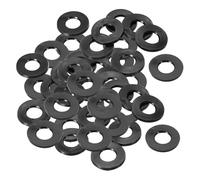 PATIKIL 80pz Rondelle Piatte in Gomma M10, Rondella Piatta 10mm ID x 20mm OD x 3mm Spessore Anello Tenuta Separatore Guarnizione per Tubo Rubinetto Tubo Acqua Bullone Fissaggio, Nero