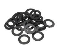 PATIKIL 80pz Rondelle Piatte in Gomma M24, Rondella Piatta 24mm ID x 35mm OD x 3mm Spessore Anello Tenuta Separatore Guarnizione per Tubo Rubinetto Tubo Acqua Bullone Fissaggio, Nero