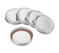 PATIKIL 86mm / 3-1/2" Normale Bocca Ferro Muratura Barattolo Coperchi, 1Set/8pz Split- Tipo Inscatolamento Barattoli Tappi per Cucina Stoccaggio