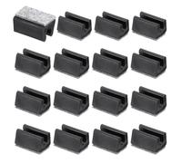 PATIKIL 8mm Copertura Piedini Sedia Rettangolare con Cuscinetto Feltro, 16pz Scorrono senza Graffi Piedini Mobili Protezioni Legno Duro Cappucci Tubi per Pavimenti Legno Ufficio, Nero