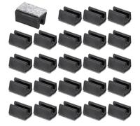 PATIKIL 8mm Copertura Piedini Sedia Rettangolare con Cuscinetto Feltro, 24pz Scorrono senza Graffi Piedini Mobili Protezioni Legno Duro Cappucci Tubi per Pavimenti Legno Ufficio, Nero