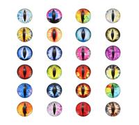 PATIKIL 8mm Occhi di Drago, 100 PCS Cabochon in Vetro Stile Misto Occhi Animali Realistici per Creazioni in Argilla, DIY, Bijoux, Colori Misti(19#)