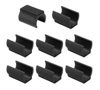 PATIKIL 8pcs Cappucci rettangolari con feltro per gambe di seie (25mm), scorrevoli, anti-graffio e silenziosi - Paragambe protettivi per pavimenti in legno duro - Colore: Nero Nero