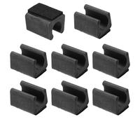 PATIKIL 8pcs cappucci rettangolari per gambe di seie con feltro, 14mm, scorrevoli, antigraffio, silenziosi, proteggi pavimenti in legno duro, adatti per ufficio, nero Nero