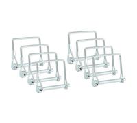 PATIKIL 8pz Perno di Bloccaggio per Albero 5x50mm Perno Accoppiamento Rimorchio Perni di Sicurezza Pto Archetto Contenimento Rotondo per Camion Rimorchi Falciatrici Trattori Barche