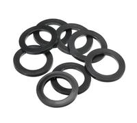 PATIKIL 8pz Rondelle Piatte in Gomma M30, Rondella Piatta 30mm ID x 40mm OD x 3mm Spessore Anello Tenuta Separatore Guarnizione per Tubo Rubinetto Tubo Acqua Bullone Fissaggio, Nero