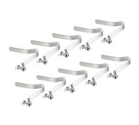 PATIKIL 8x6mm Fermi per Pagaie da Kayak, Confezione da 10 Clip per Asta Tendalino in Acciaio a Forma di V con Pulsante a Molla per Bloccato Tubi Asta per Campeggio Tendalino