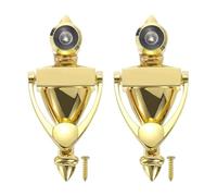 PATIKIL 9/16" Batacchio con Specchio 2pz 180 Gradi Specchio per Porta Costruzione Pressofusa con Spioncino Adatto da 1-3/8pollici a 2-3/8pollici Specchio per Casa Ufficio Hotel Oro