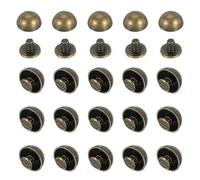 PATIKIL 9/16" Borchie A Cupola, 20 Set Borchie A Testa Tonda Con Vite A funghi Per Abbigliamento In Pelle Artigianato Cinture Borse, Bronzo