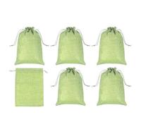 PATIKIL 9"x7" Sacchetti per Monete, 6 Confezioni Sacchetti Deposito Bancario per Monete Cambio con Sacchetti Regalo con Coulisse, Verde