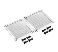 PATIKIL 92mm Ventola Filtro Griglie con Viti, 2pz Alluminio Telaio Inossidabile Acciaio Rete Antipolvere Copertura per Computer Custodia, Argento