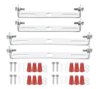 PATIKIL 95mm(3,74"), 120mm(4,72") Kit Staffa Montaggio Universale per Lampada, 4 Set Piastra per Plafoniera con Barra Trasversale con Vite Lampadario a Sospensione per Lampada Soffitto