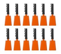 PATIKIL 9inch Campanacci Per Partite Di Calcio, 12pcs Campanacci Per Eventi Sportivi In Bulk Strumenti Per Fare Rumore Campanacci In Metallo Con Manico Per Tifare Competizioni, Arancione