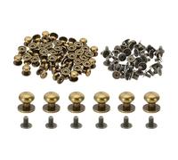 PATIKIL 9mm Borchie per Abbigliamento, 30 Set Borchie e Punte Rivetti in Pelle Coni Punte Pulsante Testa Metallo Vite Borchie per Artigianato in Pelle, Bronzo