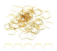 PATIKIL 9x10mm Ganci per Lampadari Cristalli, Accessori per Lampade in Cristallo 300Pz Clip per Cristalli per Fissare Parti di Cristallo, Sostituzioni per Lampadari, Oro