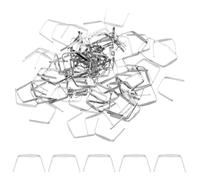PATIKIL 9x10mm Ganci per Lampadari Cristalli, Accessori per Lampade in Cristallo 300Pz Clip per Cristalli per Fissare Parti di Cristallo, Sostituzioni per Lampadari, Cromo