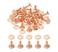 PATIKIL 9x3.3x9mm Borchie per Abbigliamento, 100 Set di Borchie per Abbigliamento e Rivetti in Pelle Borchie e Rivetti in Rame Fissaggio in Metallo per Giacca in Pelle Artigianato Tessuti
