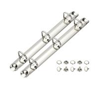 PATIKIL A5 3 Anelli Meccanismi Raccoglitori, 2 Set 0.63" Anelli D Sostituzione Raccoglitore Planner Spina Legatura Fogli Mobili Organizzatori DIY Archivio Cartelle Accessori, 20mm Argento
