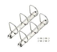 PATIKIL A5 Meccanismi Raccoglitori Anelli 3 Fori, 2 Set Anelli D Sostitutivi 1.97" Raccoglitori Planner Legatura Sciolti Organizzatori Accessori Cartelle Archiviazioni Fai, 26mm Argento