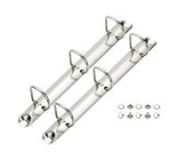 PATIKIL A5 Meccanismi Raccoglitori Anelli 3 Fori, 2 Set Di Sostituzione Anelli D Da 0.98" Spine Legatura Mobili Organizzatori Fai Accessori Cartelle Di Archiviazione Carta, 20mm Argento