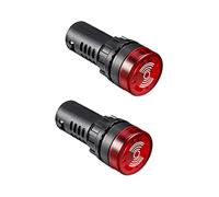 PATIKIL AC 220V Segnale Luce, 2pz Pannello Indicatore Lampeggiante Allarme con Cicalino, Rosso