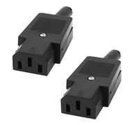PATIKIL AC 250V 10A IEC 320 C14 Maschio a C13 Femmina Presa Alimentazione Connettore Adattatore Nero, Coppia