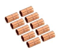 PATIKIL Accoppiamento diritto in rame da 1/4 di pollice, confezione da 10 raccordi per saldatura con tubo arrotolato per impianto idraulico del condizionatore d'aria dell'acqua