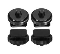 PATIKIL Adattatore hot shoe 1/4" maschio, 4 pezzi, adattatore per montaggio a slitta a caldo per fotocamera a vite convertitore di luce video per microfono accessori 1,59 x 2,3 x 2,3 cm