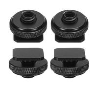 PATIKIL Adattatore hot shoe da 3/8 "maschio a 1/4" femmina, 4 adattatori per slitta a caldo per montaggio a slitta per fotocamera a vite convertitore di luce video per microfono accessori 1,59 x 2,3 x