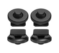 PATIKIL Adattatore hot shoe maschio 3/8", 4 pezzi, adattatore per montaggio a slitta a caldo per fotocamera a vite convertitore di luce video per microfono accessori 1,5 x 2,4 x 2,4 cm