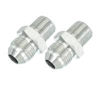 PATIKIL Adattatore per tubi a riduzione esagonale maschio 3/4" 37° Flare JIC x maschio 3/8" NPT, 2 Confezioni Riduttore per raccordi a tubo Adattatore Nipplo Placcato in Acciaio Raccordo