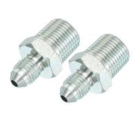 PATIKIL Adattatore per tubi a riduzione esagonale per nippli di collegamento 7/16" maschio 37° Flare JIC x 3/8" maschio NPT, 2 confezioni di raccordo per tubi adattatore a riduzioneo