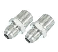 PATIKIL Adattatore per tubi a riduzione esagonale per nippli di collegamento 9/16" maschio 37° Flare JIC x 3/8" maschio NPT, 2 confezioni di raccordo per tubi adattatore a riduzione nippli