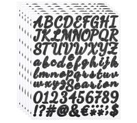 PATIKIL Adesivi Alfabeto Numeri, 6 Fogli di Etichette Adesive in Vinile Cursivo Fai Da Te per Cassette Postali Finestre Ufficio Scatole Regalo Decorazioni Scrapbook, Nero