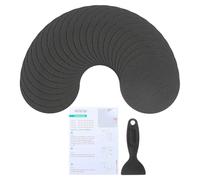 PATIKIL Adesivi Antiscivolo per Vasca, 20Pz Adesivi Antiscivolo per Pavimento Doccia con Decalcomanie Adesive Raschietto per Vasca Doccia Pavimento Scalinata, Grigio