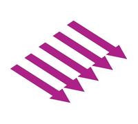 PATIKIL Adesivo a Freccia 5 Pollici, 10 Fogli Segnaletica Direzionale in PVC Adesivo Removibile per Pavimenti Segnare Pavimenti Pareti, Viola