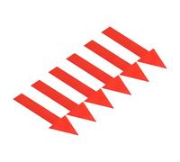 PATIKIL Adesivo a Freccia da 12 Pollici, 6 Fogli Segnaletica Direzionale in Pvc Adesivo Rimovibile per Pavimenti Segnaletica Murale, Muro, Rosso