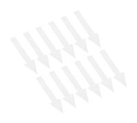 PATIKIL Adesivo con Freccia Direzionale, 12pz Cartello Adesivo Parete Impermeabile Autoadesivo Rimovibile in PVC per Strada, Istruzioni, Bianco