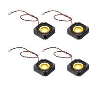 PATIKIL Altoparlante Mini Da 3 Watt 4 Ohm, 4PCS Gamma Completa Mobile Portatile Macchina Pubblicitaria Micro Altoparlante Connettore Per Piccoli Progetti Elettronici, Nero Oro
