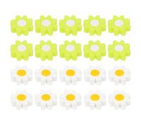 PATIKIL Ammortizzatori per Racchette da Tennis, 20 Pezzi di Ammortizzatori in Silicone Morbido per Regalo da Tennis, Bianco, Giallo