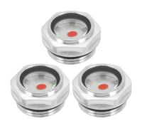 PATIKIL Aria Compressore Olio Mirino Vetro 3pz M30x2 Maschio Filetto Alluminio Lega Olio Liquido Livello Indicatore Aria Compressore Parti con O-Ring