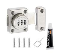 PATIKIL Armadietto Password Chiusura Zinco Lega Senza Chiave Combinazione Blocco 3 Cifre Password Armadio Blocco Serratura Sicurezza per Armadio Cassetto Armadio Argento