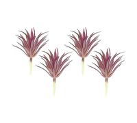 PATIKIL Artificiali Piante Grasse Pianta, 4pz Piccole Finte Piante False Piante Grasse Pianta Senza Vaso per Casa Giardino Decorazione, Bordeaux