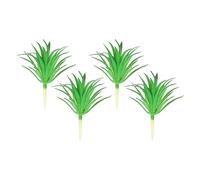 PATIKIL Artificiali Piante Grasse Pianta, 4pz Piccole Finte Piante False Piante Grasse Pianta Senza Vaso per Casa Giardino Decorazione, Verde Scuro
