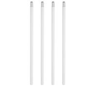 PATIKIL Asta Prolunga Filettata, 4 Set 12" M10 x 1mm Tubo Lampada a Filettatura Fine con Nipplo per Tubo Lampada per Luci a Sospensione Illuminazione Lampadari Steli, Bianco