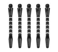 PATIKIL Aste per freccette in alluminio da 48 mm, confezione da 15 pezzi, filettatura media 2BA, accessori di ricambio per freccette, colore nero