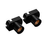 PATIKIL Avvitabile E12 Mini Lampadina Supporto, 2pz Luce Perline Lampada Basi Presa Circuito Elettrico Esperimento Illuminazione Fai da Te Accessori, Nero