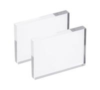 PATIKIL Bloccho Timbri Acrilico, 2pz Blocco Timbratura Trasparente con Linee Griglia Set di Blocco Montaggio Decorativi, Rettangoloper Creare Cartoline Fai Da Te per Scrapbooking
